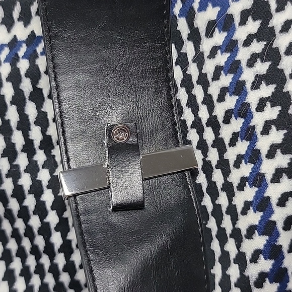 MICHAEL KORS SZ 16 HOUNDSTOOTH SKIRT BLACK BLUE WHITE - Picture 12 of 12